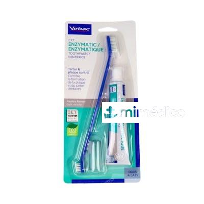 CET KIT CEPILLO + DENTIFRICO ENZIMATICO 70GR VET ALTRES LAB VET