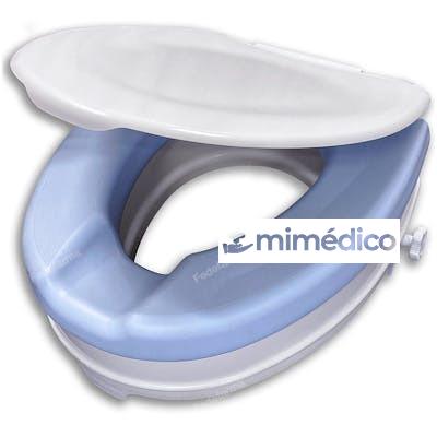 ASIENTO ELEVADOR WC 10 CM BLANDO C/TAPA AD509FLUX AYUDAS TECNO DINAMIC