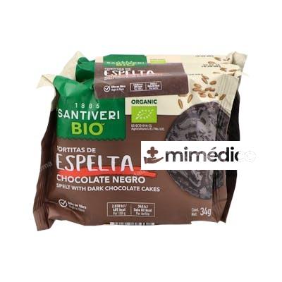 TORTITAS ESPELTA CHOCO NEGRO 3UDSX34 GR SANTIVERI