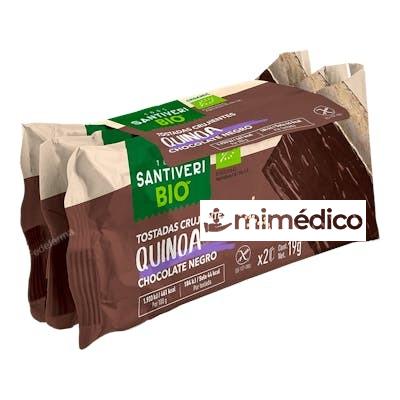 TOSTADAS QUINOA CHOCO NEGRO BIO 3UDSX57 GR SANTIVERI