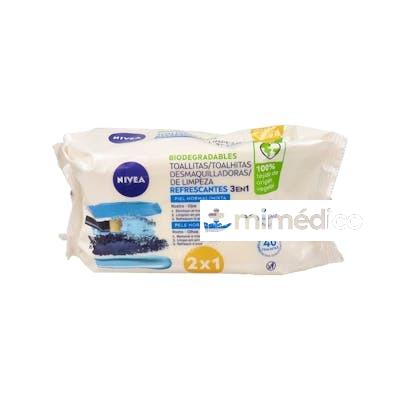 NIVEA TOALLITAS DESMAQUILLANTES PIEL NORMAL 20 UDS PACK 2 NIVEA