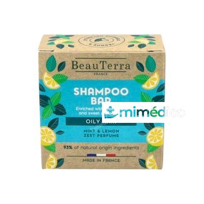 BEAUTERRA CHAMPU SOLIDO DE MENTA Y CASCARA DE LIMON 75 G BEAUTERRA