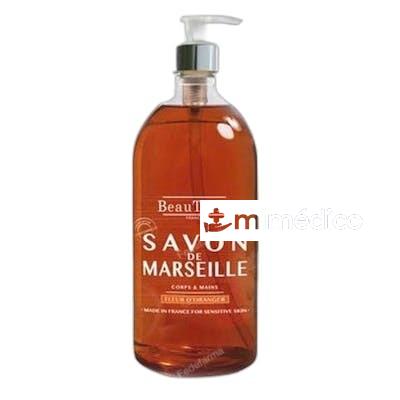 BEAUTERRA JABON DE MARSELLA FLOR DE NARANJO 1 L BEAUTERRA