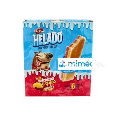 DR Z00 PERRO HELADO SALCHICHA QUESO 6X50 G DR.ZOO VET