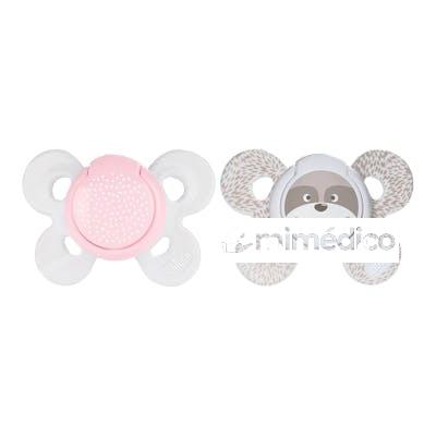 CHUPETE SILICONA PHYSIO COMFORT 0 - 6 M NIÑA 2 U CHICCO