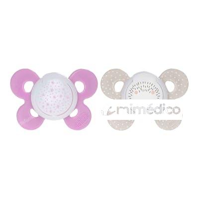 CHUPETE SILICONA PHYSIO COMFORT 16 - 36 M NIÑA 2 U CHICCO