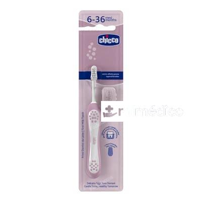 CHICCO CEPILLO DENTAL INFANTIL ROSA 6 M+ CHICCO