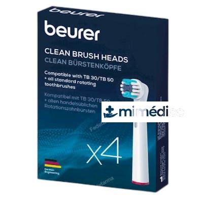BEURER 101.56 RECAMBIO CEPILLO CLEAN 4 PZS PARA TB-30/TB-50 BEURER