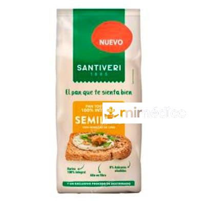 PAN TOSTADO 100% INTEGRAL SEMILLAS 200 GR SANTIVERI