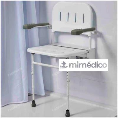 ASIENTO ABATIBLE C/RESPALDO Y BRAZOS AD538LUX AYUDAS TECNO DINAMIC