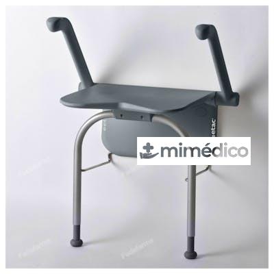 ASIENTO ABATIBLE C/BRAZOS GRIS RELAX AD721G AYUDAS TECNO DINAMIC