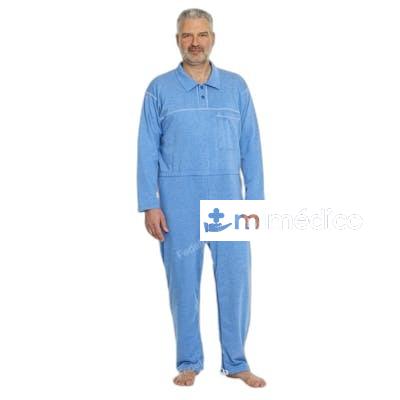 PIJAMA C/CUELLO DE CAMISA AZ JEANS T/ L 4681017L AYUDAS TECNO DINAMIC