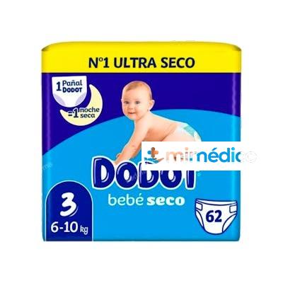 DODOT PAÑAL INF BEBE SECO VALUE T/3 6-10 KG 62 UN DODOT