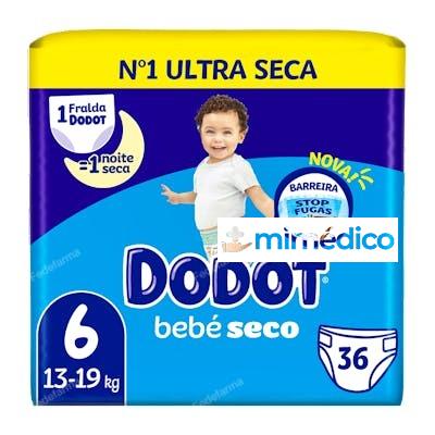 DODOT PAÑAL INF BEBE SECO VALUE T/6 13-18 KG 36 UN DODOT