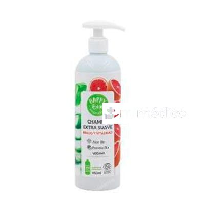 CHAMPU EXTRA POMELO-ALOE SUAVE BRILLO 450ML. HAPPY BIO