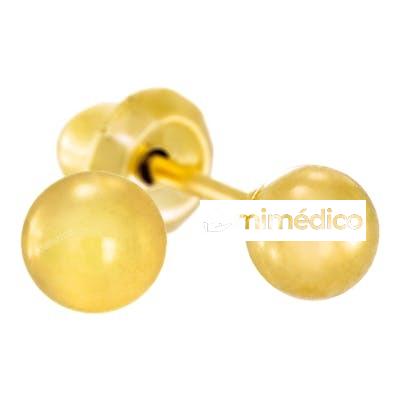 PENDIENTE INV 24K 776C BOLA DORADA 3MM (739455) PRIM