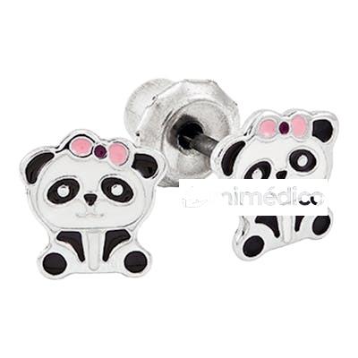 PRIM PENDIENTE INV ACERO INOX 621C-1 PANDA LAZO ROSA 6MM (82 PRIM