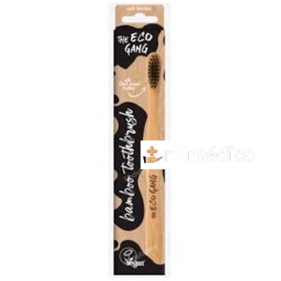 CEPILLO DE DIENTES ADULTO MEDIO NEGRO 1UD THE ECO GANG