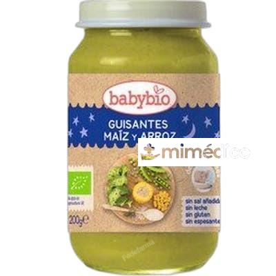 BABYBIO BUENAS NOCHES GUISANTES-MAIZ-ARROZ 200 GR BABYBIO