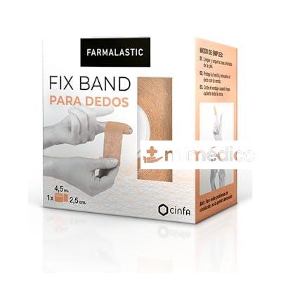 VENDA ELASTICA ADHFIX BAND DEDOS 4,5M X 2,5CM BEIGE FARMALASTIC