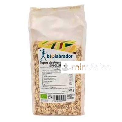 COPOS DE AVENA GRUESOS SIN GLUTEN 500GR. BIOLABRADOR