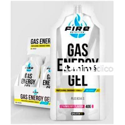 GAS ENERGY GEL FRESA 20UD. SIN GLUTEN FIRE NUTRITION