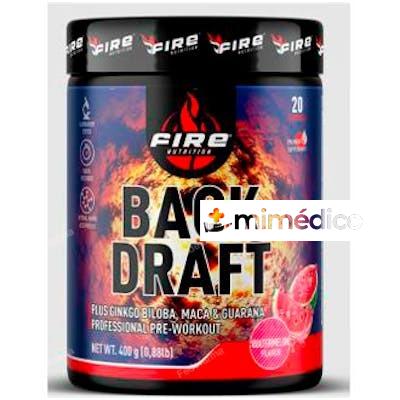 BACK-DRAFT PREWORKOUT PRE-ENTRENO SANDIA 400GR. FIRE NUTRITION