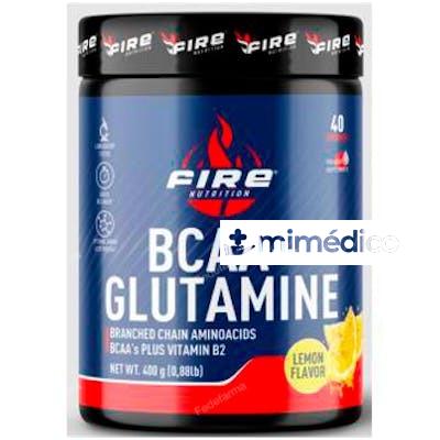 BCAA + GLUTAMINA LIMON 400GR. FIRE NUTRITION