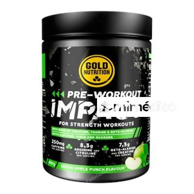 PRE-WORKOUT IMPACT MANZANA VERDE 400GR. GOLD NUTRITION