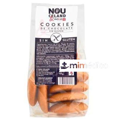 COOCKIES CHOCOLATE NEGRO 100GR. SIN GLUTEN NOUCELAND