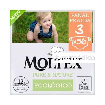 MOLTEX PURE AND NATURE PAÑAL T3 56 UN MOLTEX
