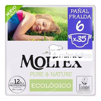 MOLTEX PURE AND NATURE PAÑAL T6 35 UN MOLTEX