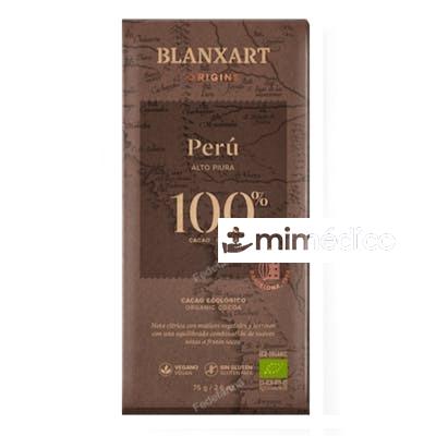 CHOCOLATE NEGRO 100% PERU 75 GR ECO BLANXART