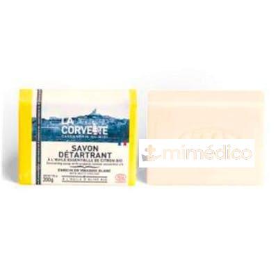 JABON SOLIDO DESCALCIFICANTE LIMON-VINAGRE BLANCO 200 GR LA CORVETTE
