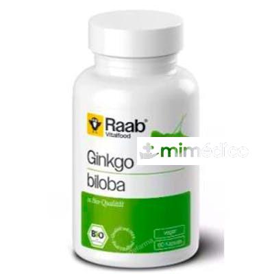 GINKGO BILOBA 500MG 60 CAP BIO VEGAN SIN GLUTEN RAAB VITALFOOD
