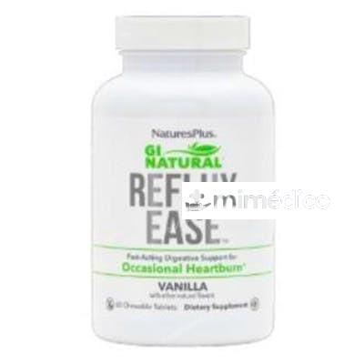 GI NATURAL REFLUX EASE 60 COMP MASTICABLE VAINILLA NATURES PLUS