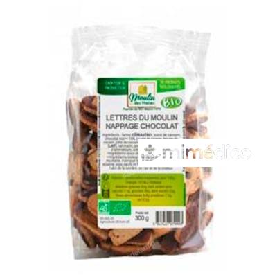 GALLETAS LETRAS CUBIERTAS DE CHOCOLATE 300 GR BIO MOULINDESMOINES
