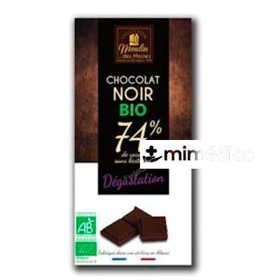 CHOCOLATE NEGRO 74% CACAO  100 GR BIO MOULINDESMOINES
