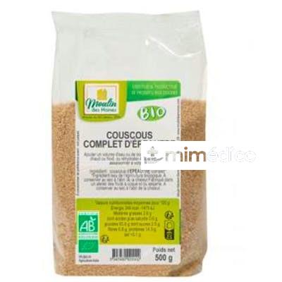 CUSCUS DE ESPELTA INTEGRAL 500 GR BIO MOULINDESMOINES