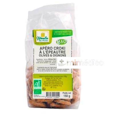 APERITIVO ESPELTA OLIVAS-CEBOLLA 150G BIO MOULINDESMOINES