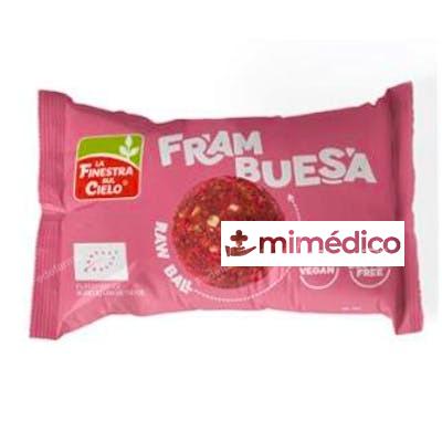 BARRITA ENERGY BALL FRAMBUESA 20UDS ECO SIN GLUTEN VEGAN LA FINESTRA SUL CIELO