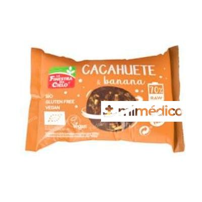 BARRITA ENERGY BALL CACAHUETE-BANANA 20 UDS ECO SIN GLUTEN VEGAN LA FINESTRA SUL CIELO
