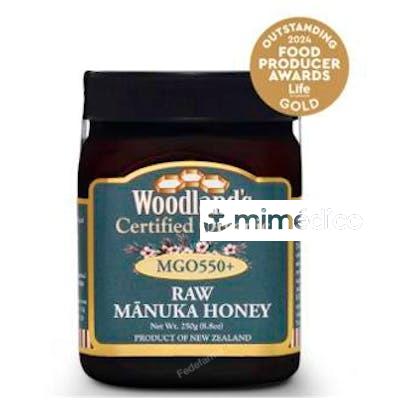 MIEL DE MANUKA RAW MGO 550+ MONOFLORAL 250GR ECO WOODLANDS
