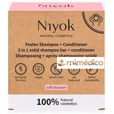 CHAMPU + ACONDICIONADOR SOLIDO SOFT BLOSSOM 80 GR NIYOK