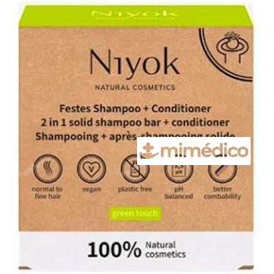 CHAMPU + ACONDICIONADOR SOLIDO GREEN TOUCH 80 GR NIYOK