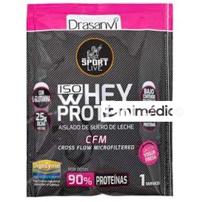 WHEY PROTEIN AISLADO YOGUR FRESA 30G SPORT LIVE DRASANVI