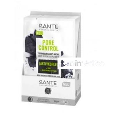 DISPLAY MASCARILLA PORE CONTROL DETOX CARBON ACTIVO-BHA 10UD SANTE NATURKOSMETIK