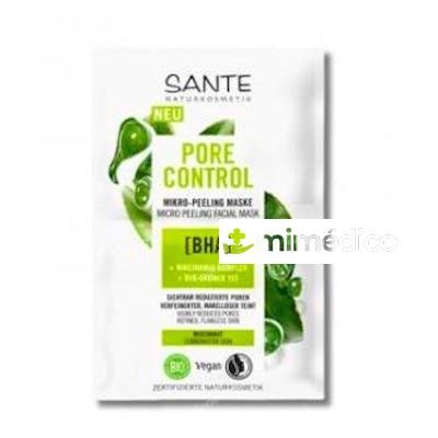 MASCARILLLA PORE CONTROL MICRO PEELING BHA-NIACINAMIDA 8 ML SANTE NATURKOSMETIK