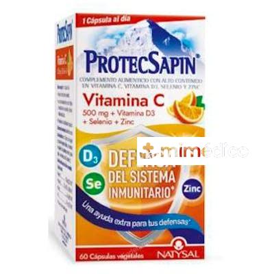 PROTECSAPIN VITAMINA C 500 MG +D3+ SELENIO+ZN. 60 CAP NATYSAL