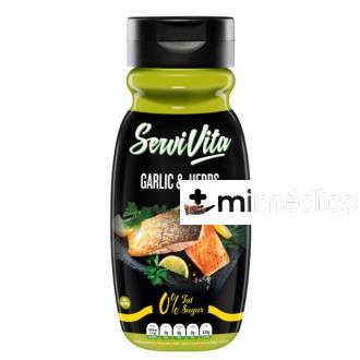 SALSA GARLIC &AMP; HERBS 0 CALORIAS 320ML AJO-PEREJIL SERVIVITA